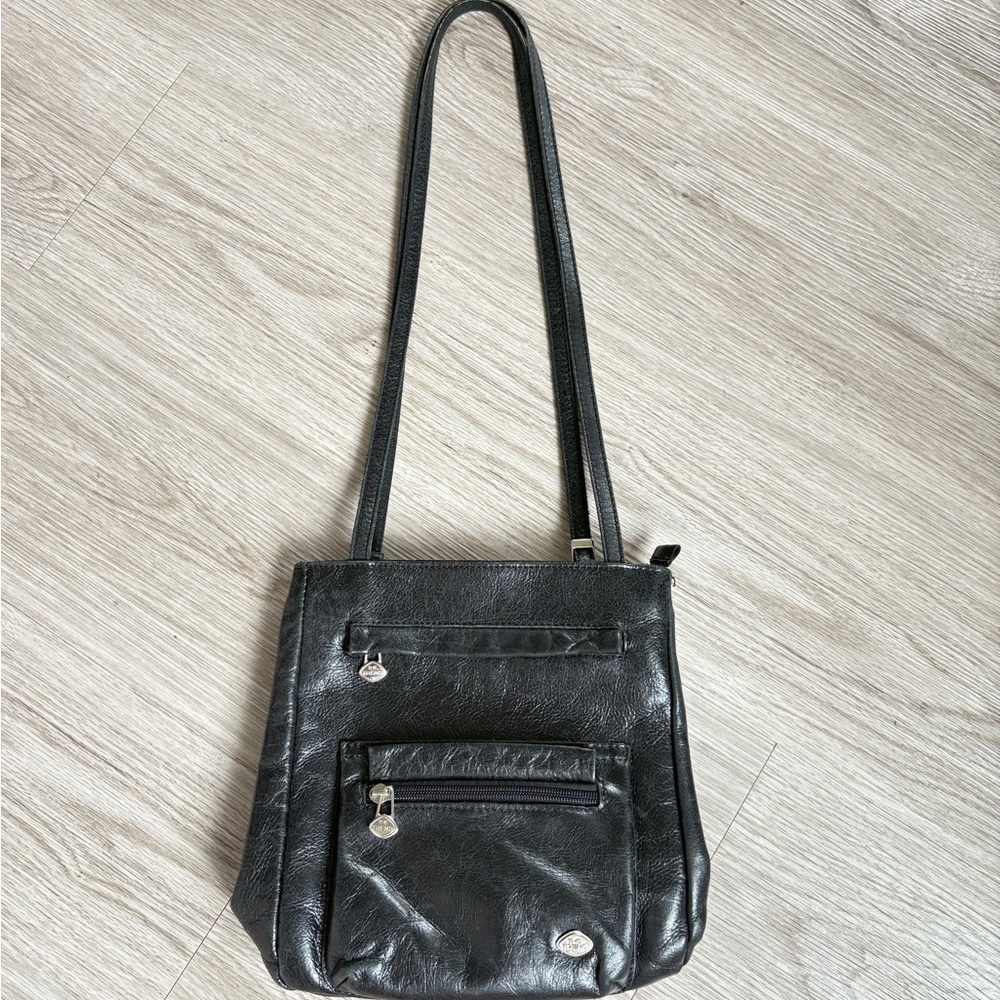 The Trend Black Leather Backpack Bag Crossbody Women